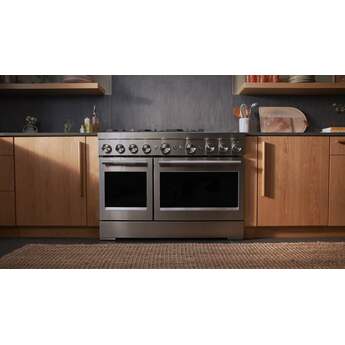 KitchenAid 48 Freestanding Dual Fuel Range with 6 Sealed Burners, Double Oven, 6.3 Cu. Ft. Total Capacity, Integrated Chrome Electric Griddle, Convertible Grates, Self-Clean, Even-Heat™ True Convection, Flame-Sensing™ Re-ignition, SatinGlide® Rack, Ultra Power™ Dual-Flame Burners, Sabbath Mode and Star-K Certified: Stainless Steel — thumbnail 5