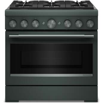 KitchenAid 36-Inch 6 Burner Commercial-Style Dual Fuel Range with No Preheat Air Fry Mode: Juniper
