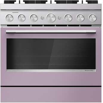 KitchenAid 36-Inch 6 Burner Commercial-Style Dual Fuel Range with No Preheat Air Fry Mode: Wildflower — thumbnail 4