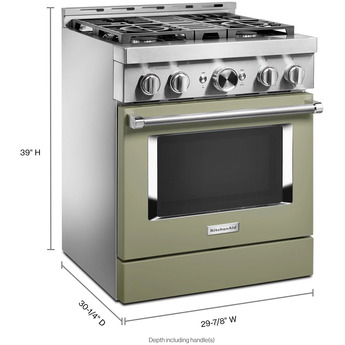Kitchen Aid KitchenAid 30" 4.1 cu. ft. Avocado Cream Commercial-Style Natural Gas Sealed Bur — thumbnail 10