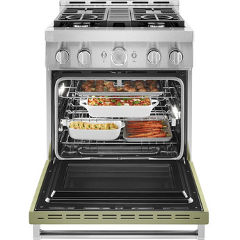 Kitchen Aid KitchenAid 30" 4.1 cu. ft. Avocado Cream Commercial-Style Natural Gas Sealed Bur — thumbnail 18