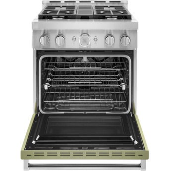 Kitchen Aid KitchenAid 30" 4.1 cu. ft. Avocado Cream Commercial-Style Natural Gas Sealed Bur — thumbnail 4