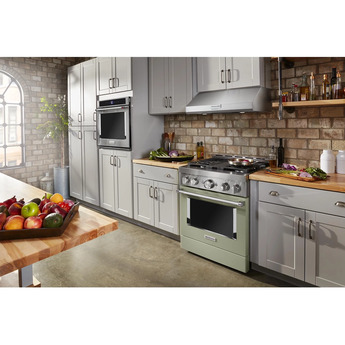 Kitchen Aid KitchenAid 30" 4.1 cu. ft. Avocado Cream Commercial-Style Natural Gas Sealed Bur — thumbnail 9