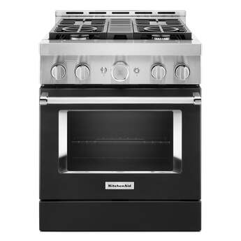 Kitchen Aid KitchenAid 30" 4.1 cu. ft. Imperial Black Commercial-Style Natural Gas Sealed Bu