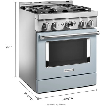 Kitchen Aid KitchenAid 30" 4.1 cu. ft. Misty Blue Commercial-Style Natural Gas Sealed Burner — thumbnail 5