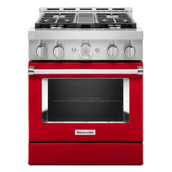Kitchen Aid KitchenAid 30" 4.1 cu. ft. Passion Red Commercial-Style Natural Gas Sealed Burne