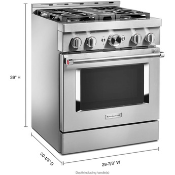 Kitchen Aid KitchenAid 30" 4.1 cu. ft. Stainless Steel Commercial-Style Natural Gas Sealed B — thumbnail 23