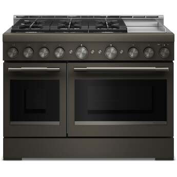 KitchenAid 48-Inch 6 Burner Commercial-Style Gas Range with Griddle: Black Ore