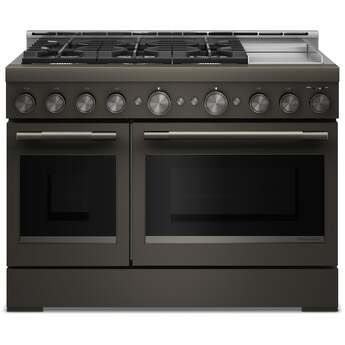 KitchenAid 48-Inch 6 Burner Commercial-Style Gas Range with Griddle: Black Ore — thumbnail 3