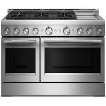 KitchenAid 48-Inch 6 Burner Commercial-Style Gas Range with Griddle: Stainless Steel — thumbnail 3