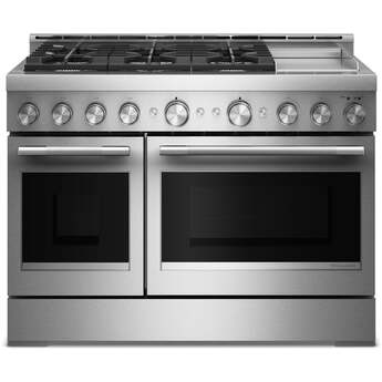 KitchenAid 48-Inch 6 Burner Commercial-Style Gas Range with Griddle: Stainless Steel — thumbnail 7
