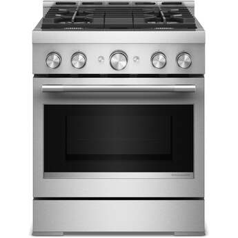 KitchenAid 30-Inch 4 Burner Commercial-Style Gas Range with No Preheat Air Fry Mode: Stainless Steel — thumbnail 7
