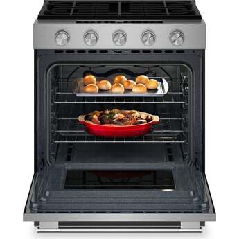 KitchenAid 5.0 Cu. Ft. Smart Slide-in Gas Range with Convection Cooking Modes: Stainless Steel — thumbnail 2