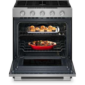 KitchenAid 5.0 Cu. Ft. Smart Slide-in Gas Range with Convection Cooking Modes and 2-in-1 Burner: Stainless Steel — thumbnail 12
