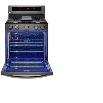 LG 30" Fingerprint Resistant Black Stainless Steel Natural Gas ThinQ InstaView Sealed Burner Range with Air Fry - Convection — thumbnail 14