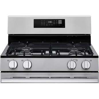 LG 30 Inch Freestanding 6.3 Cu. Ft. Gas Range With Probake Convection With Easyclean, Wi-Fi Enabled, And Airfry, 4 Burner Cooktop, ThinQ, And Energy Star Rating: Stainless Steel — thumbnail 3