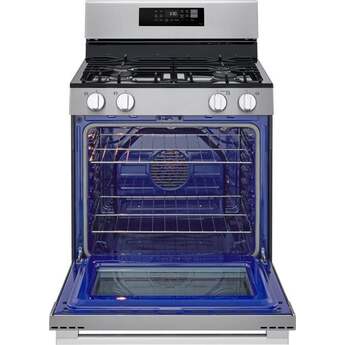 LG 30 Inch Freestanding 6.3 Cu. Ft. Gas Range With Probake Convection With Easyclean, Wi-Fi Enabled, And Airfry, 4 Burner Cooktop, ThinQ, And Energy Star Rating: Stainless Steel — thumbnail 5