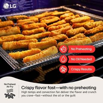 LG 30 Inch Freestanding 6.3 Cu. Ft. Gas Range With Probake Convection With Easyclean, Wi-Fi Enabled, And Airfry, 4 Burner Cooktop, ThinQ, And Energy Star Rating: Stainless Steel — thumbnail 9