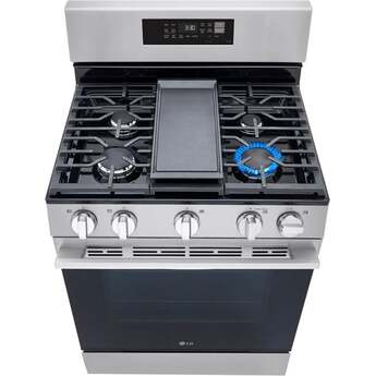 LG 30 Inch Smart Freestanding Smart Gas Range with 5 Sealed Burners, 6.3 Cu. Ft. Capacity, UltraHeat™ 20K BTU Burner, ProBake Convection®, Air Fry, EasyClean® + Self Clean, Storage Drawer, and Sabbath Mode: Stainless Steel — thumbnail 11