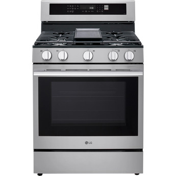 LG LRGN6325X 30 Inch Freestanding Smart Gas Range PrintShield Stainless Steel