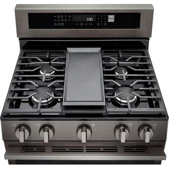 LG 30 Inch Freestanding Smart Gas Range with 5 Sealed Burners, 6.3 cu. ft. ProBake Convection® Oven, UltraHeat™ Burner, Storage Drawer, Air Fry, Sabbath Mode, InstaView®, and EasyClean®: Black Stainless Steel — thumbnail 18