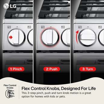 LG 30 Inch Freestanding Smart Gas Range with 5 Sealed Burners, 6.3 cu. ft. ProBake Convection® Oven, UltraHeat™ Burner, Storage Drawer, Air Fry, Sabbath Mode, InstaView®, and EasyClean®: Black Stainless Steel — thumbnail 7