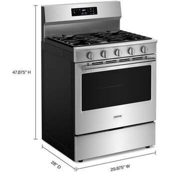 Maytag 30 Inch. 5.0 Cu. Ft. Gas Range With Steam Clean: Stainless Steel — thumbnail 11