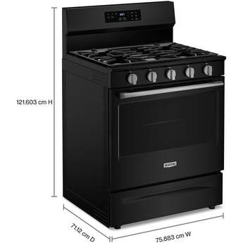 Maytag 30 Inch, 5.3 Cu. Ft. Gas Range With No Preheat Air Fry and Air Baking: Black — thumbnail 17