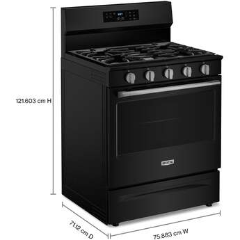 Maytag 30 Inch, 5.3 Cu. Ft. Gas Range With No Preheat Air Fry and Air Baking: Black — thumbnail 20