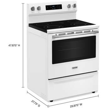 Maytag 30 Inch, 5.3 Cu. Ft. Gas Range With No Preheat Air Fry and Air Baking: White — thumbnail 14
