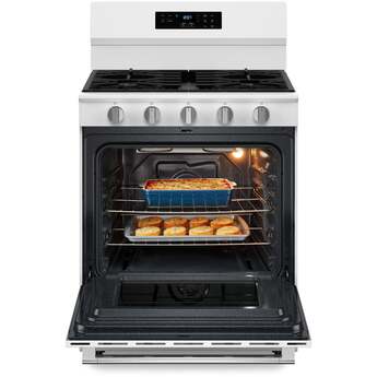 Maytag 30 Inch, 5.3 Cu. Ft. Gas Range With No Preheat Air Fry and Air Baking: White — thumbnail 2