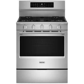 Maytag 30 Inch, 5.0 Cu. Ft. Gas Range With Grill Mode: Fingerprint Resistant Stainless Steel