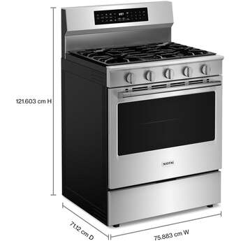 Maytag 30 Inch, 5.0 Cu. Ft. Gas Range With Grill Mode: Fingerprint Resistant Stainless Steel — thumbnail 25