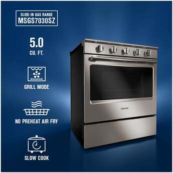 Maytag 30-Inch Wide Slide-In Gas Range with Grill Mode and No Preheat Air Fry - 5.0 Cu. Ft.: Fingerprint-Resistant Stainless Steel — thumbnail 18