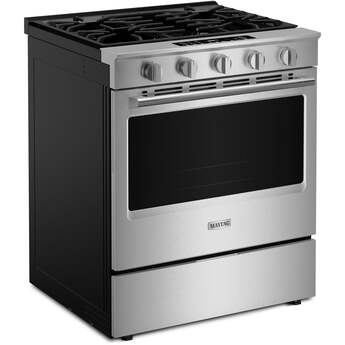 Maytag 30-Inch Wide Slide-In Gas Range with Grill Mode and No Preheat Air Fry - 5.0 Cu. Ft.: Fingerprint-Resistant Stainless Steel — thumbnail 2