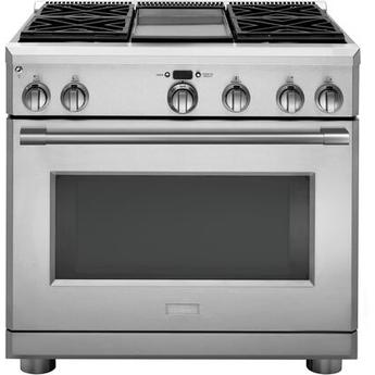 Monogram ZGP364NDNSS Statement Series 36 Inch Stainless Steel Gas Convection Freestanding Range