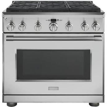 Monogram ZGP366LNSS Statement Series 36 Inch Stainless Steel Gas Convection Freestanding Range