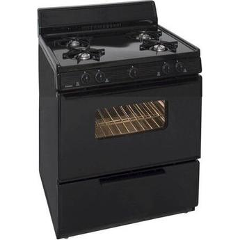 Premier SFK290BP 30 Inch Black Gas Freestanding Range