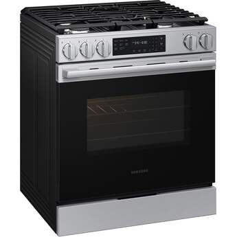 Samsung 30 Inch Slide-In Gas Smart Range with 5 Sealed Burners, 6.0 cu. ft. Convection Oven, 17K BTU Power Burner, Griddle, Storage Drawer, No-Preheat Air Fry Max, Self Clean, and ADA Compliant: Stainless Steel — thumbnail 20