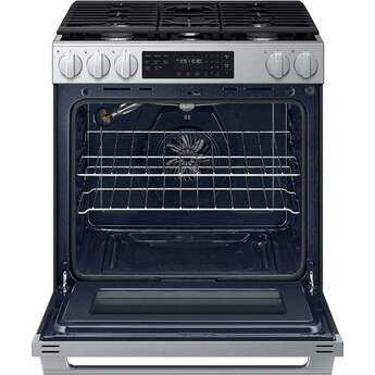 Samsung 30 Inch Slide-In Gas Smart Range with 5 Sealed Burners, 6.0 cu. ft. Convection Oven, 17K BTU Power Burner, Griddle, Storage Drawer, No-Preheat Air Fry Max, Self Clean, and ADA Compliant: Stainless Steel — thumbnail 24