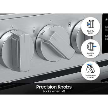 Samsung 30 Inch Slide-In Gas Smart Range with 5 Sealed Burners, 6.0 cu. ft. Convection Oven, 17K BTU Power Burner, Griddle, Storage Drawer, No-Preheat Air Fry Max, Self Clean, and ADA Compliant: Stainless Steel — thumbnail 25