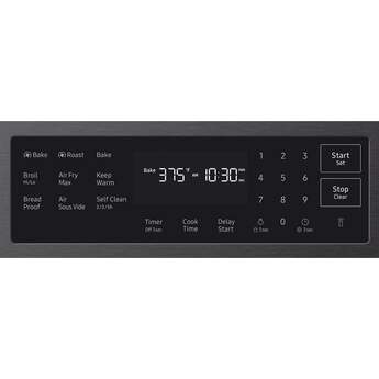Samsung 30 Inch Slide-In Gas Smart Range with 5 Sealed Burners, 6.0 cu. ft. True Convection Oven, 18K BTU Dual Ring Burner, Griddle, Storage Drawer, No-Preheat Air Fry Max, Self Clean, and ADA Compliant: Matte Black Steel — thumbnail 2