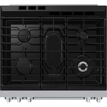 Samsung 30 Inch Slide-In Gas Smart Range with 5 Sealed Burners, 6.0 cu. ft. True Convection Oven, 23K BTU Dual Ring Burner, Reversible Griddle, Storage Drawer, No-Preheat Air Fry Max, Self Clean, and ADA Compliant: Stainless Steel — thumbnail 12