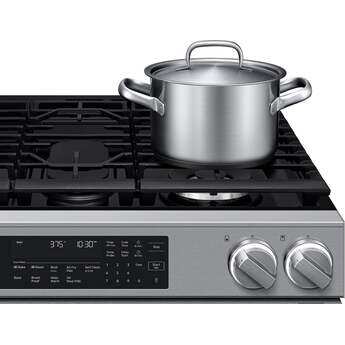 Samsung 30 Inch Slide-In Gas Smart Range with 5 Sealed Burners, 6.0 cu. ft. True Convection Oven, 23K BTU Dual Ring Burner, Reversible Griddle, Storage Drawer, No-Preheat Air Fry Max, Self Clean, and ADA Compliant: Stainless Steel — thumbnail 26