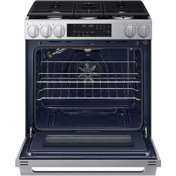 Samsung 30 Inch Slide-In Gas Smart Range with 5 Sealed Burners, 6.0 cu. ft. True Convection Oven, 23K BTU Dual Ring Burner, Reversible Griddle, Storage Drawer, No-Preheat Air Fry Max, Self Clean, and ADA Compliant: Stainless Steel — thumbnail 28