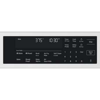 Samsung 30 Inch Slide-In Gas Smart Range with 5 Sealed Burners, 6.0 cu. ft. True Convection Oven, 23K BTU Dual Ring Burner, Reversible Griddle, Storage Drawer, No-Preheat Air Fry Max, Self Clean, and ADA Compliant: White Glass — thumbnail 2