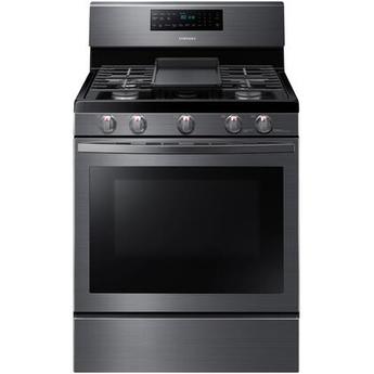 Samsung NX58R5601SG 30 Inch Black Stainless Steel Gas Convection Freestanding Range