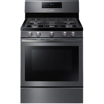 Samsung NX58T7511SG 30 Inch Black Stainless Steel Gas Convection Freestanding Range