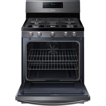 Samsung NX58T7511SG 30 Inch Black Stainless Steel Gas Convection Freestanding Range — thumbnail 2