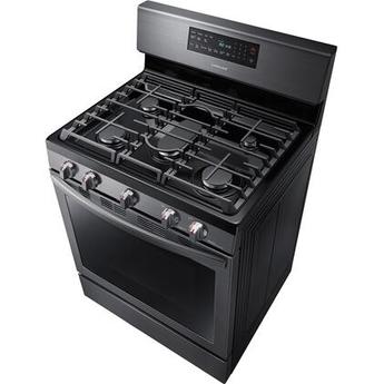 Samsung NX58T7511SG 30 Inch Black Stainless Steel Gas Convection Freestanding Range — thumbnail 5